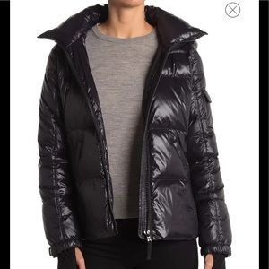 S13 NWT black quilted down puffer jacket